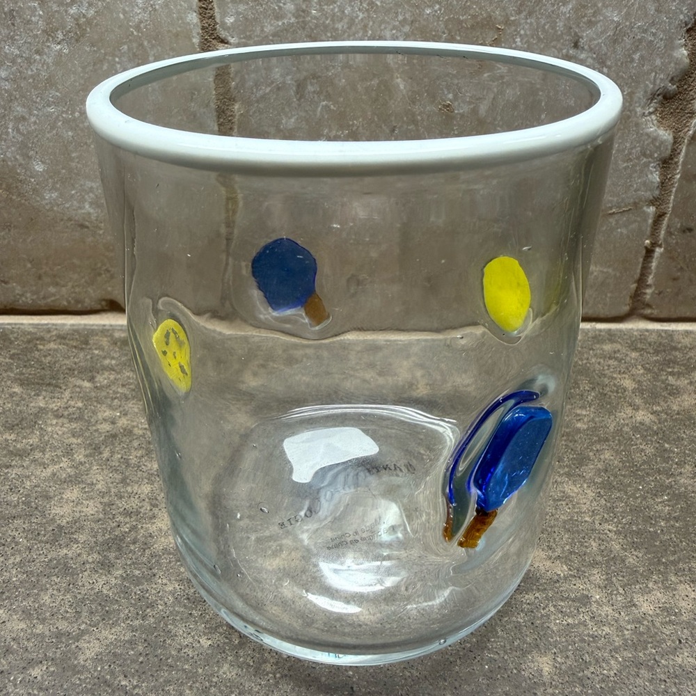 SOLD Anthropologie icon Glass- pickleball theme